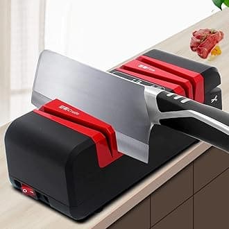 4 in 1 Electric Knife Sharpeners Professional Chef's Choice Knife Sharpener Electric Fast Automatic Kitchen Knife Sharpening Tool 2800 R/Min for All Knives Screwdriver Scissors Sharpening Set