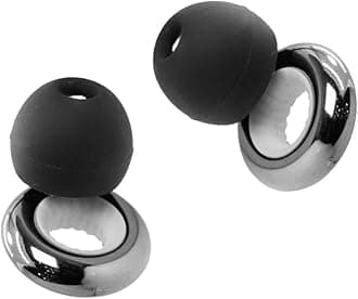 ONOMIE Experience Plus Earplugs Premium Sound Ear plugs Adjustable Noise Reduction Earplugs Loop Travel-Friendly Sound Earplugs (Silver)
