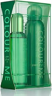 COLOUR ME Green Perfume for Men. 90ml Eau de Parfum Men & 150ml Body Spray - Twin Perfume Gift Set Men. Luxury Fragrance - Mens Aftershave, Long Lasting Fragrance for Men by Milton-Lloyd