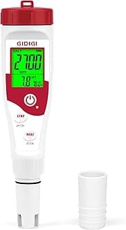 Pool Salt Tester pH Meter New Update Digital pH Tester Salinity Meter with Multiple Parameters Display for Pool Water Quality TDS EC Salt Meter for Saltwater Hot Tub&Spa Inground Pool Aquarium