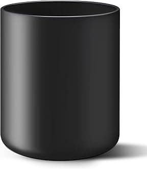 Black Kitchen Utensil Holder for Countertop, Large 7.2 Matte Ceramic Cooking Utensil Crock for Counter Easy to Clean, Modern Spatula Holder for Farmhouse Décor 7.2×5.8 INCH