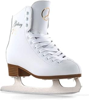 Galaxy Figure Ice Skate with Pre-Sharpened Carbon Stainless Blade and Ergonomic Heel Design | Timeless and Elegant Women's and Men’s Ice Skating Nu-buck Sueded Feel Lining and Printed Side Details