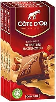 Belgian Milk Chocolate With Whole Hazelnuts 7 oz. by Cote D Or ¨PACK OF 3]