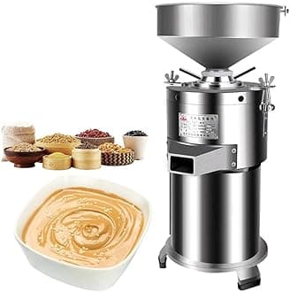 Commercial Peanut Butter Maker Machine, Sesame Sauce Nut Grinder, 15-30kg/h Automatic Mill Grinding Machine for Grinding Nut, Sesame,Almond for Home Kitchen Commercial Use,100mm 15kg/H