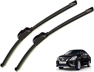 Auto Hub Frameless Car Wiper Blades Compatible with Sunny, Windshield Car Wiper Blades Sunny - Set of 2,(D-21,P-14)