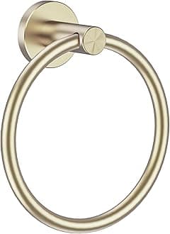 SetSail Towel Holder for Bathroom Wall Gold Towel Ring Stainless Steel Hand Towel Holder Heavy Duty Towel Hanger for Bath, Kitchen Drill Hole