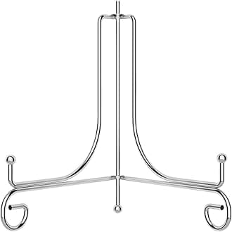 Plate Stands for Display, Plate Holder Display Stand, Picture Frame Stand Metal Frame Holder Stands for Book,Small Easel,Decorative Plate,Photo and Platter,Tabletop Art Silver 10 Inch