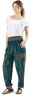 Happy Trunks Harem Pants for Women/Women’s Yoga Pants with Pockets (S-XXL) Hippie Clothes/Boho Clothes for Women/Beach Lounge