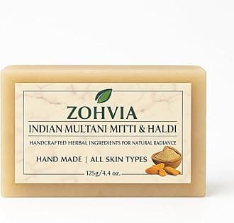 Turmeric Soap Bar for Face & Body – Clay Mud Cleanser for Acne, Oily & Sensit...