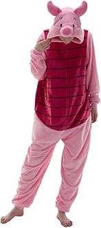 Snug Fit Unisex Adult Onesie Pajamas, Flannel Cosplay Animal One Piece Halloween Costume Sleepwear Homewear