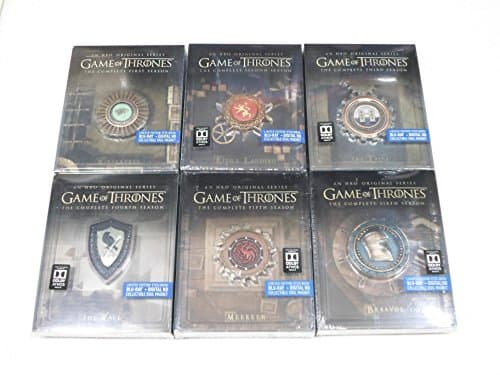 Game of Thrones 1 2 3 4 5 6 The Complete Seasons 1 - 6 Limited Edition Steelbooks with Collectible Sigil Magnet (Blu Ray + Digital HD)