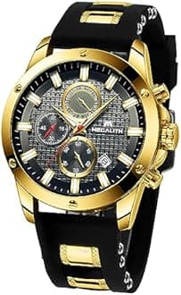 MEGALITH Men's Chronograph Watch: Waterproof Analogue Quartz Watches with Big Dial Design – Birthday and Valentine's Day Gift for Men