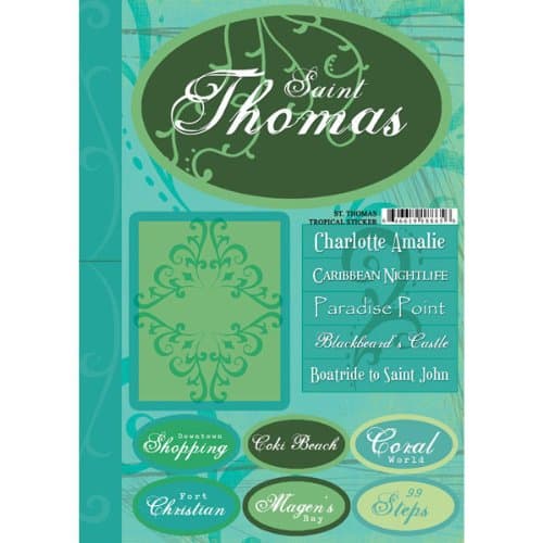 Saint Thomas Tropical Scrapbook Stickers (18865)