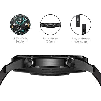 Huawei Latona Smartwatch With Gps, 46 Mm, Gt2 Black