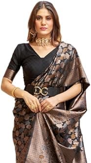 Womens Kanjivaram Soft Silk Saree Patola saree With Blouse Piece