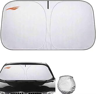 Sun Visor for car windscreen Compatible with HyundaiHyundai Click 2002-2011，car Screen Cover car Sunscreen windscreen,Blocks Sunlight, Heat and UV Rays（Silver）