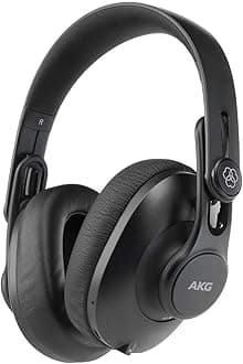 K361-BT Bluetooth Studio Headphones, Over-Ear Closed-Back Design for Professional Performance, Foldable with 3 position hinges, 28 hour battery life, Built in Microphone, Earcup Gesture Controls