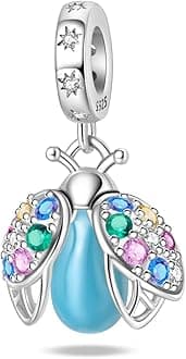 925 Sterling Silver Charms for Bracelets Necklaces 5A Cubic Zirconia Beads Charms Dangle Pendant,Jewelry Beads Gifts for Women