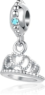 Princess Queen Crown Charm Compatible With Pandora Bracelets Jewelry Birthday Gifts for Mother Girlfriend Daughter Her Women