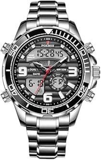 WatchAE - LIGEs Brand FoXboxs Digital Mens Watches Luxury Sport Quartz Wristwatch For Men All Steel Military Waterproof Clock+Box
