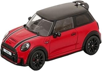 Collectible Race Car Model 1/43 For BMW Mini Cooper JCW F56 Realistic Ornaments Vehicle Alloy Car Model Collection 2023 Model Bedroom Decoration(Red)