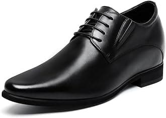 Men's Formal Shoes with Invisible Height Increase (5-8cm / 1.97-3.15 Inch) - Genuine Leather Oxford, Derby for Business & Smart Occasions (6-11.5 UK)