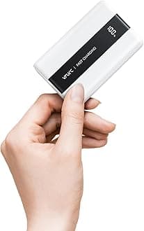 VRURC Portable Charger, 20000mAh Mini Power Bank,22.5W Fast Charging Battery Pack USB C,Travel Charging Bank with 4 Outputs Compatible iPhone 16/15/14/13,Samsung,Android,etc-White