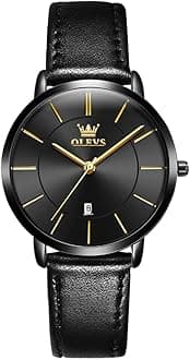 Women Watches Ultra Thin 6.5mm Minimalist Dress Fashion Leather Strap Quartz Waterproof Casual Women Wrist Watch