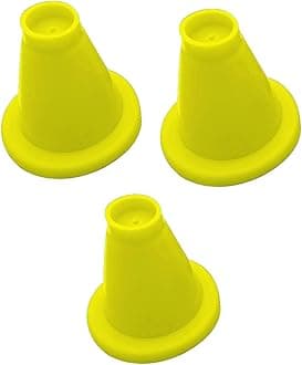 SportsYuva Rubber Cricket Batting Tee Cone for Batting Practice (Pack of 3) (Yellow)