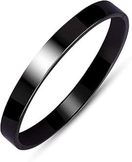 Okos Men's Fashion Jewellery High Polished Stylish Stainless Steel Full Kada Style Bracelet For Boys and Men BR1000049, One Size, Stainless Steel, No Gemstone