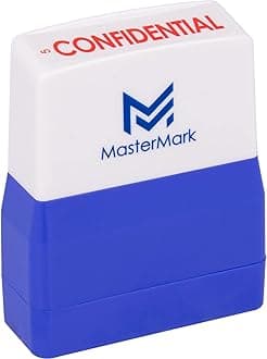 MasterMark Pre-Inked Premium Office Stamp - Confidential