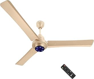 Uniquely Designed I Tome Pro 1200 mm BLDC Ceiling Fan with Remote | BEE 5 Star Rated Energy Efficient Fan | High Air Delivery, 3 Years Warranty by Orient - Topaz Gold