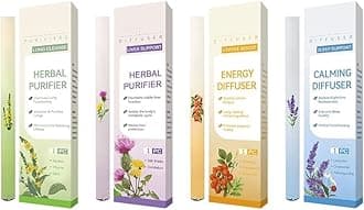 Herbal Diffuser Pen, Pure Breath Botanicals Herbal Diffuser, 4PC, Mullein Diffusers Pen 2025 Upgraded with Extracts of Mullein, Improving Breathing and Oral Air Freshening 600 Uses