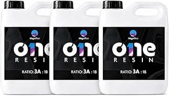 One Resin - 9.6 KG (3:1) Clear UV-Resistant Epoxy Resin, Smooth Finish, Easy to Use with Self-Leveling.
