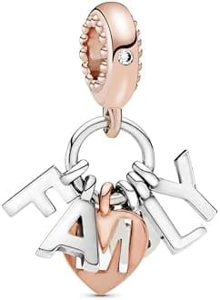 Family Charm 925 Sterling Silver Pendant,Jewelry Beads Gifts for Women Bracelet&Necklace