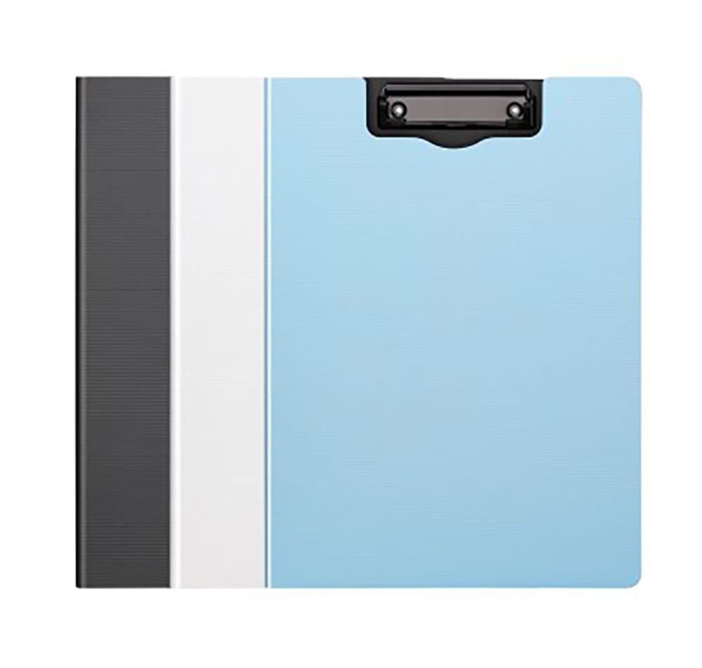 Pack of 3, Standard Size Plastic Clipboard Folder, 9” x 12.5” A4 Clip Hardboard