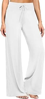 Soft Black Pajama Pants for Women, Wide Leg Pants Woman Flowy Comfy Casual Lounge Yoga Capri Pants 22”/ 30”