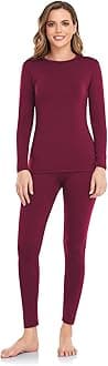 WEERTI Thermal Underwear for Women Long Johns with Fleece Lined Base Layer Women Cold Weather Top Bottom