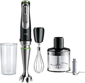 MultiQuick 9 Hand Blender, Hand Mixer, XL Food Processor, Active PowerDrive Technology, 500 ml Chopper, BPA-Free 600 ml Beaker with Lid, 1200W, 220-240 V, 50-60 Hz, MQ 9135XI, Black