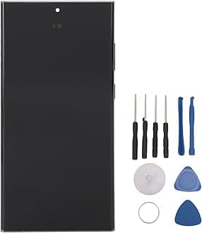 Screen Assembly for S23 Ultra US Version, OLED Screen Replacement with Frame and Repair Tool, Digitizer Assembly, with Fingerprint Function