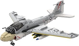 ConsoleXpress A-6E Intruder Fighter Jet Building Blocks Model, 1570PCS 1/35 Scale MOC Creative Plane Military Aircraft Model Display Set, Collectible Gifts Set for Adults