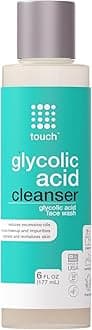 TOUCH 10 percent Glycolic Acid Face Wash- Exfoliating, Non Drying & Foaming cleanser- Best Solution For Anti-Aging, Skin Tone & Texture, Acne, Wrinkles, Pores- Sulfate, Oil, Low PH- 6 oz.