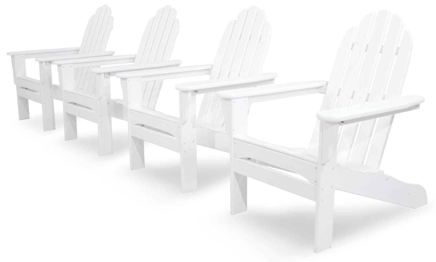 IVS101-1-WH Classics 4-Piece Adirondack Set, White