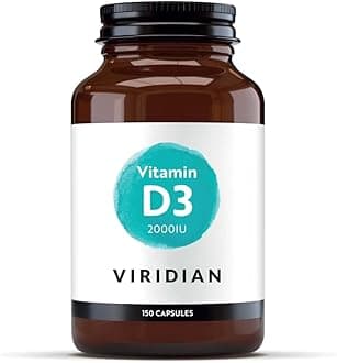 Viridian - Vitamin D3 2000IU - 150 Vegan Capsules for Bones, Teeth & Immunity | Clinically Studied Plant Sourced Formula | Optimal Dose | 100% Active Ingredients, No Artificial Additives