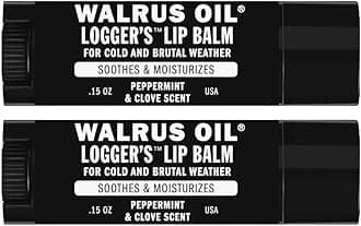 Walrus Oil - Logger'S Lip Balm, 2-Pack, 100% Vegan, Made With Candelilla Wax, Almond Oil And Natural Ingredients