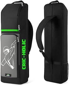 Cric Holic Padded Cricket Kit Bag (Polyester Material) for Plastic & Wooden Cricket Sets –,Spacious Design for Complete Gear (Cric Holic Kit Bag, Black, 35x10x6 inches(Bag Size))