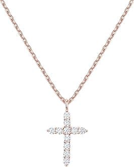 PAVOI14K Gold Plated Cross Necklace for Women – Cross Pendant with Cubic Zirconia - Gold Necklaces for Women - Trending Fashion Jewelry