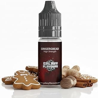 Gingerbread Food Flavouring Drops 10ml - Premium Spiced Extract for Professional Baking & Luxury Festive Beverages - High Strength Food Grade Concentrate by GALAXY FOOD FLAVOURS