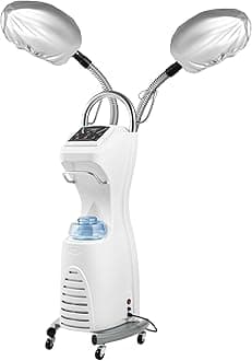 7 in 1 Professional Hair Steamer, Freestanding Rotating Dryer with Wheels for Salon SPA Services like Perming, Dyeing, and Oil Treatments