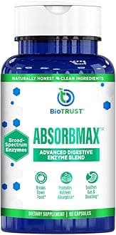 - BioTrust AbsorbMax Broad Spectrum Digestive Enzyme Blend, Gluten Free, Non GMO, Digestive Support for Nutrient Digestion, Absorption and Periodic Digestive Discomfort and Bloating